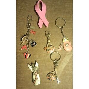 BCA Keychain Pink Ribbon Breast Cancer Awareness Lot 1 Magnet